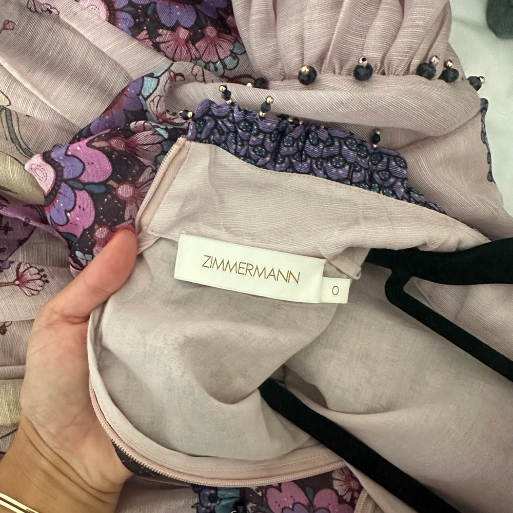 Zimmermann Celestial Purple Mini Dress - Picture 6 of 7